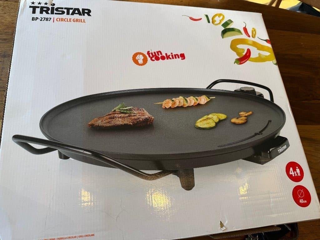 tristar ronde tafel grill, Ophalen of Verzenden, Vaatmachinebestendige platen, Nieuw