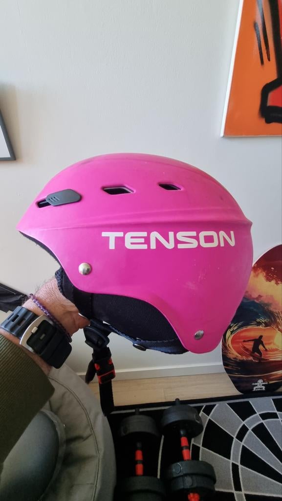 Roze Tenson skihelm - Zo goed als nieuw, Overige merken, Overige typen, Ophalen of Verzenden, Zo goed als nieuw