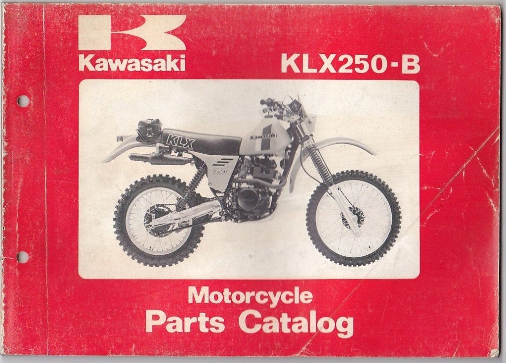 Kawasaki parts catalogue KLX250 onderdelenlijst, Verzenden, Kawasaki