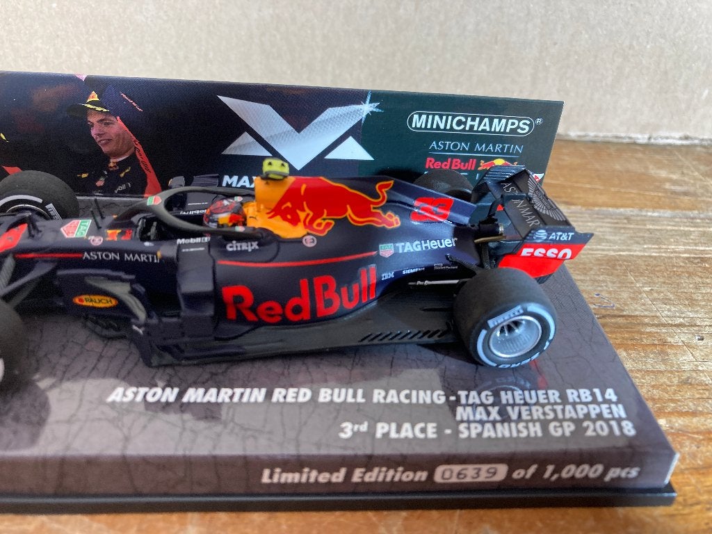 ✅ Max Verstappen 1:43 3rd Place Spanish GP 2018 editie 35, Ophalen of Verzenden, Nieuw, Formule 1