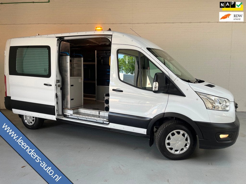 Ford Transit Servicewagen 350 2.0 TDCI 130PK euro6 L3H2 Tren, 4 cilinders, Met garantie (alle), 2800 kg, Wit