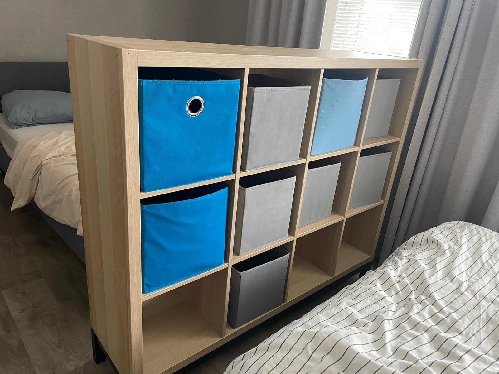 IKEA Kallax Kast met 12 vakken - Roomdivider, Ophalen, Met plank(en), Gebruikt, 100 tot 150 cm