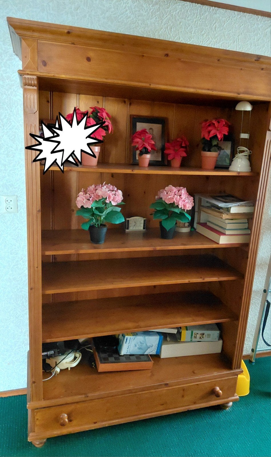 Grenen boekenkast/ kast gst. 200x130x51cm, Ophalen, Zo goed als nieuw