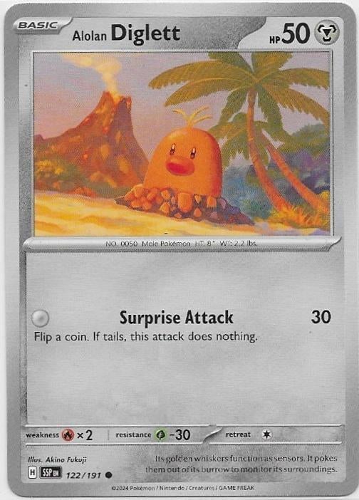 Surging Sparks,  Alolan Diglett [common] 122/191, Verzenden, Nieuw, Losse kaart
