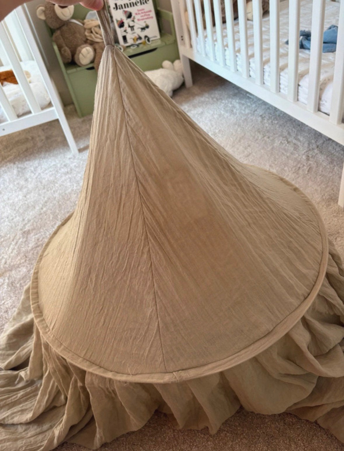Klamboe Vintage 245cm Olive green Jollein, Ophalen of Verzenden, Zo goed als nieuw
