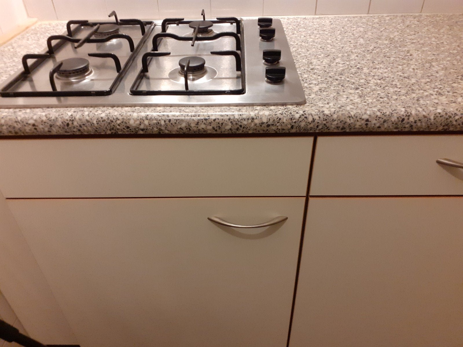 Inbouw gaskookplaat 4-pits RVS, Witgoed en Apparatuur, Kookplaten, Gebruikt, Inbouw, Gas, 4 kookzones, Ophalen of Verzenden