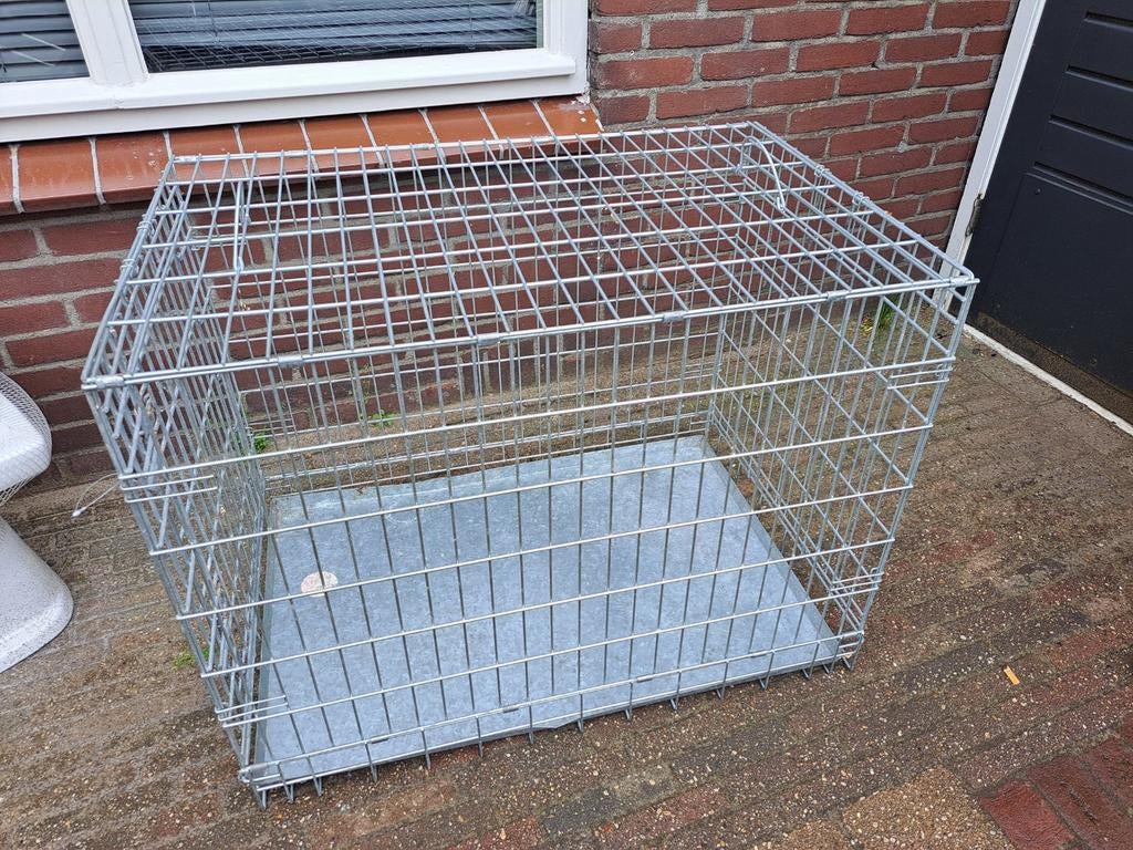 Hondenbench 90x60x70 gegalvaniseerd in zeer goede staat, Ophalen, Zo goed als nieuw