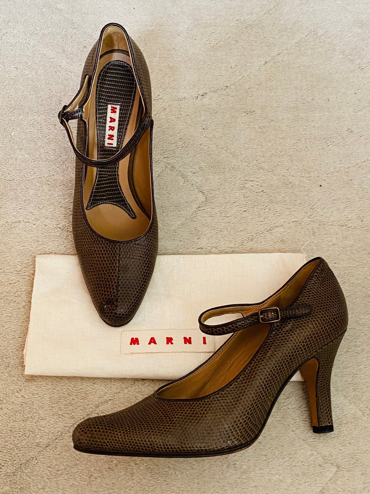 Prachtige Marni pumps, maat 37,5 👠, Pumps, Bruin, Ophalen of Verzenden, Zo goed als nieuw