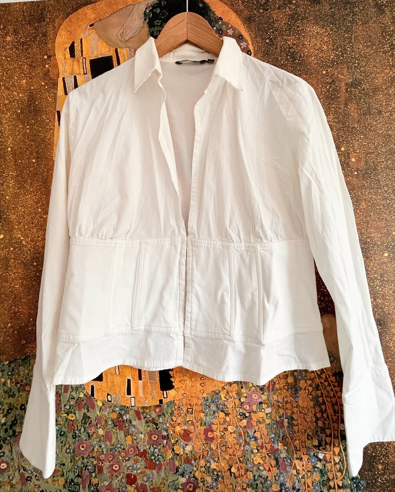 Witte blouse met korset detail - A-rticles, Ophalen of Verzenden, Zo goed als nieuw, Maat 42/44 (L), Wit