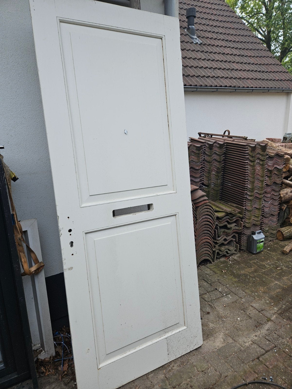 Hardhouten voordeur 2330 x 930 mm, Ophalen, Gebruikt, 80 tot 100 cm, 215 cm of meer