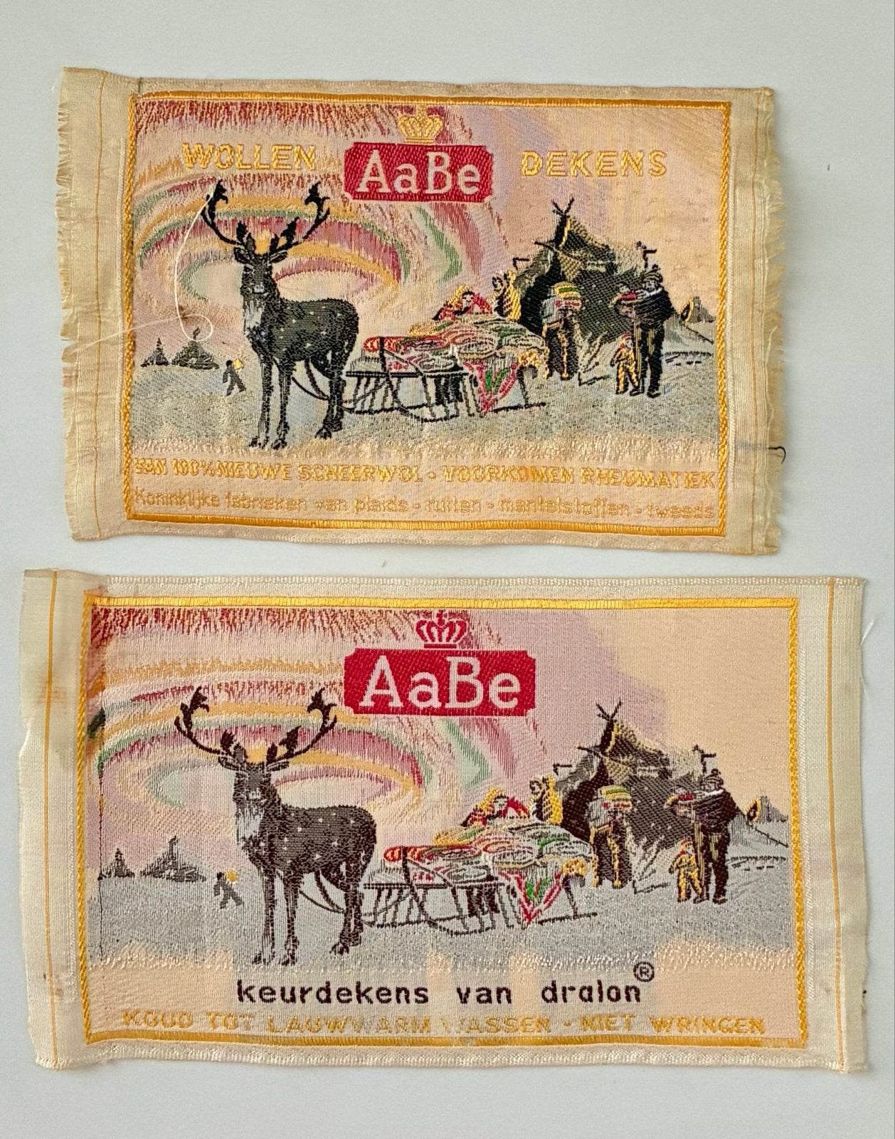 Vintage AaBe Deken Labels - Wol en Dralon, Ophalen of Verzenden, Gebruikt, Overige typen
