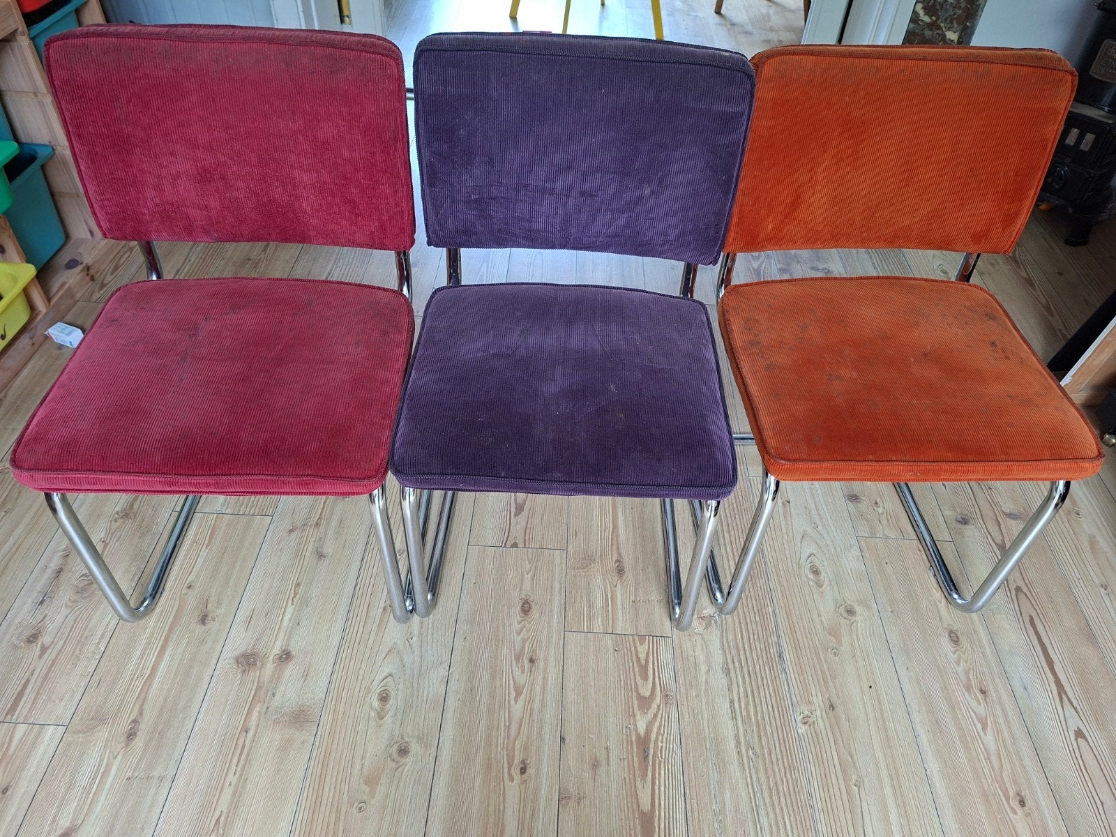 gratis af te halen 3 stoelen, Ophalen, Gebruikt, Overige kleuren, Drie