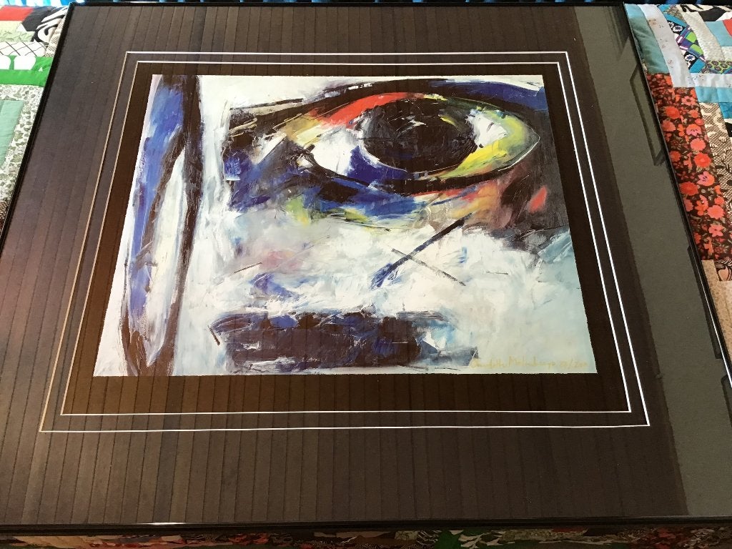 Ingelijste zeefdruk Charlotte Molenkamp nummer 27/200, Gelimiteerde oplage, Ophalen, Abstract, Overige techniek
