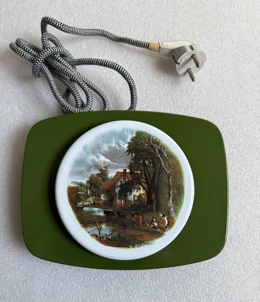 Vintage Inventum rechaud/warmhoudplaat, Ophalen of Verzenden, Metaal, Groen, Overige typen