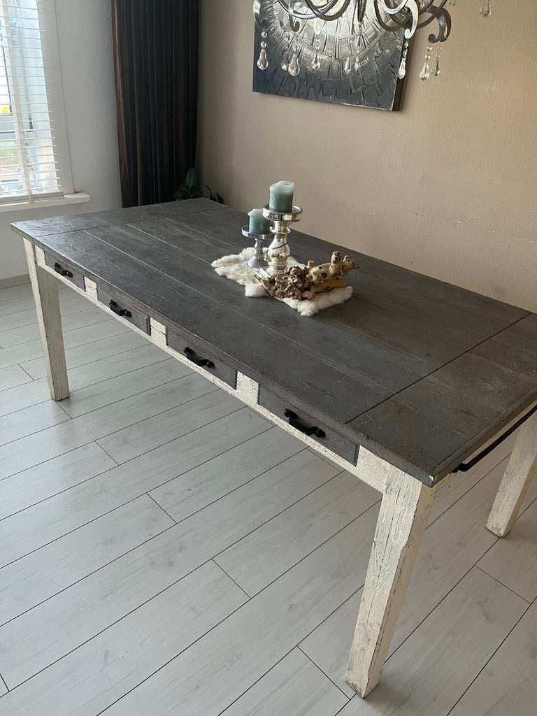 Prachtige landelijke eettafel Rivièra Maison, Huis en Inrichting, Tafels | Eettafels, Ophalen, 50 tot 100 cm, Zo goed als nieuw