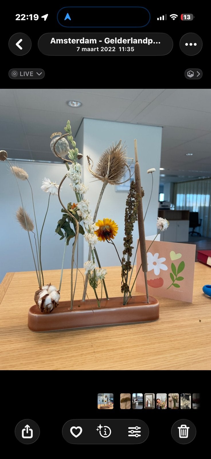 Bloomon bloemenhouder/vaasje keramisch voor droogbloemen, Huis en Inrichting, Beige, Ophalen of Verzenden, Zo goed als nieuw, Geschikt voor droogbloemen