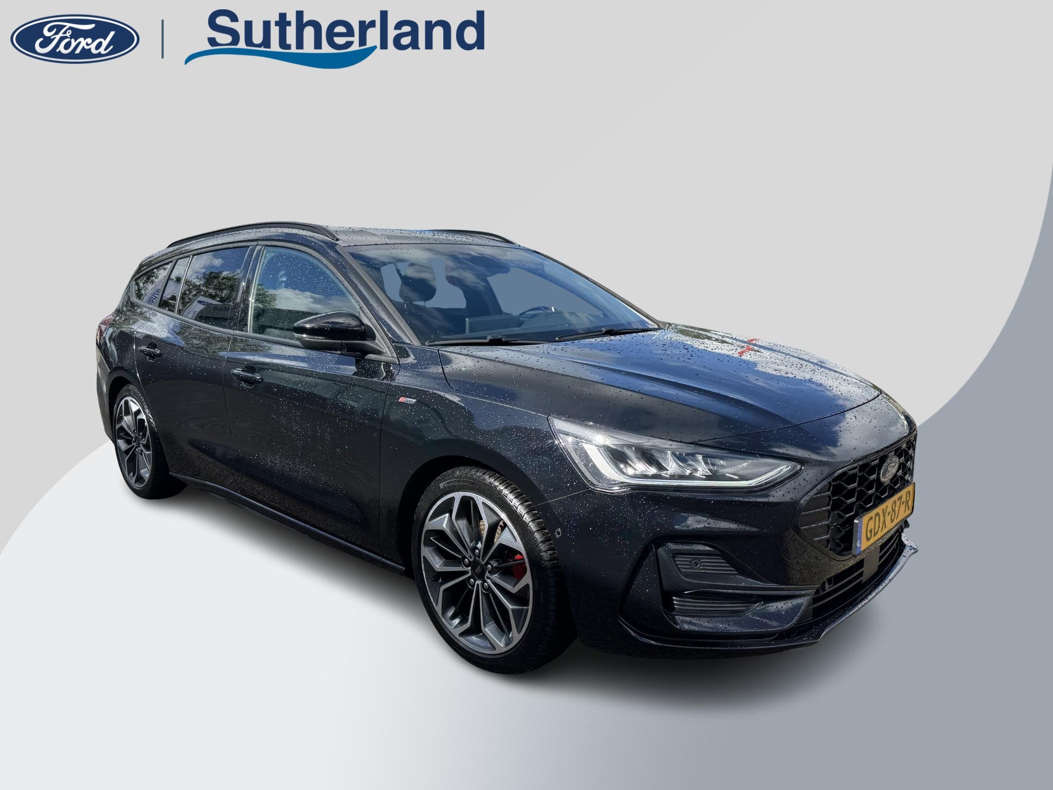 Ford Focus Wagon 1.0 EcoBoost Hybrid ST Line X 155pk | Drive, Stof, Gebruikt, Zwart, Origineel Nederlands