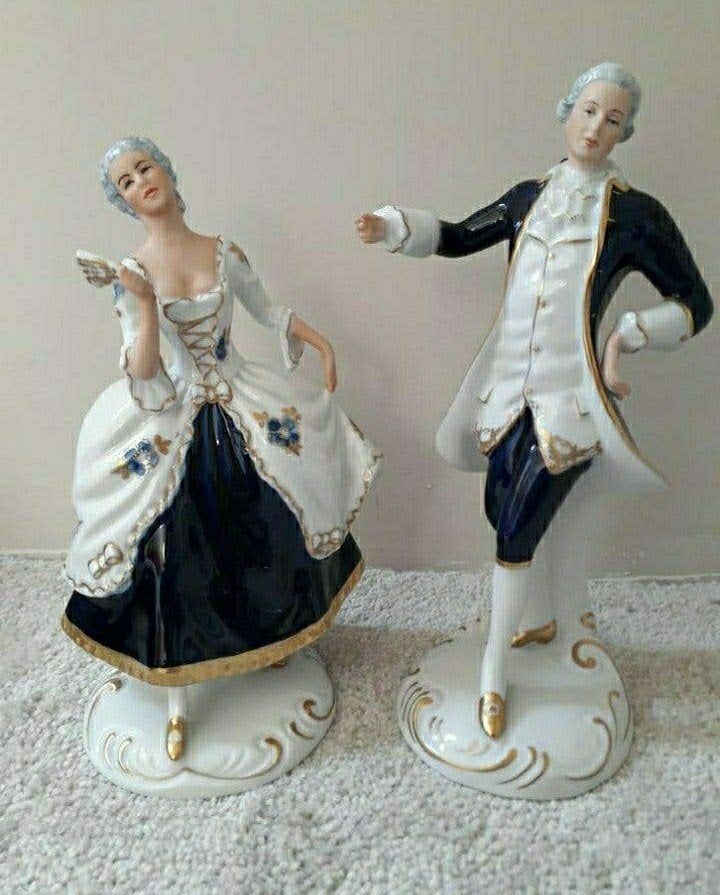 Royal Dux rare porselein beeld set danser danseres vintage, Ophalen of Verzenden