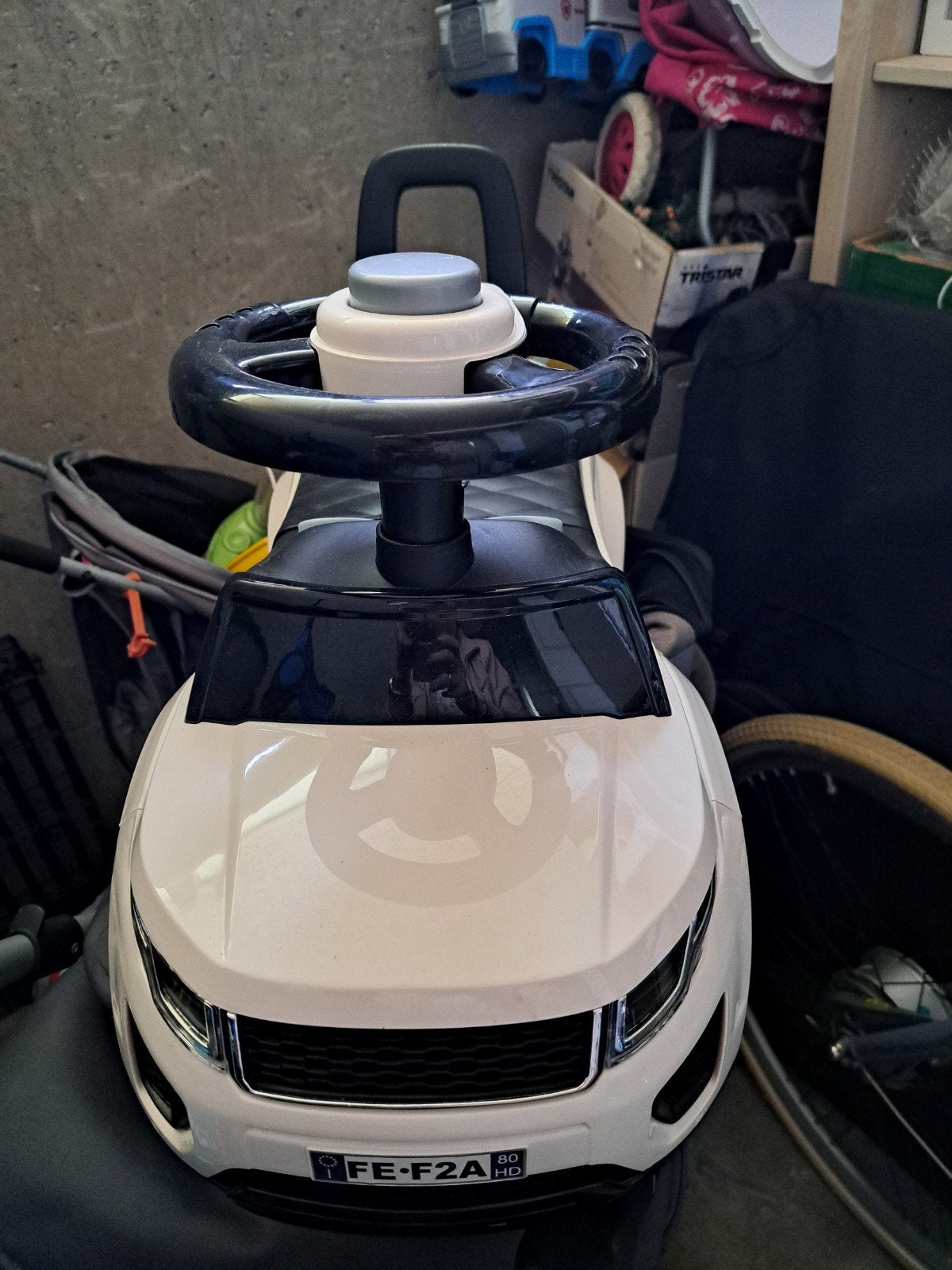 Witte loopauto Range Rover Evoque voor kinderen, Ophalen, Gebruikt, Loopvoertuig