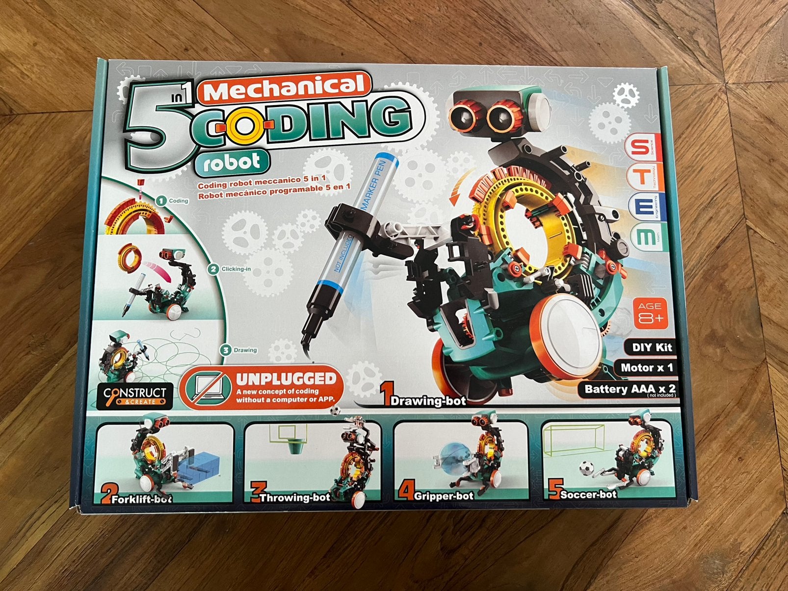 Mechanical 5 in 1 coding robot - Construct & Create, Ophalen of Verzenden, Nieuw, Jongen of Meisje