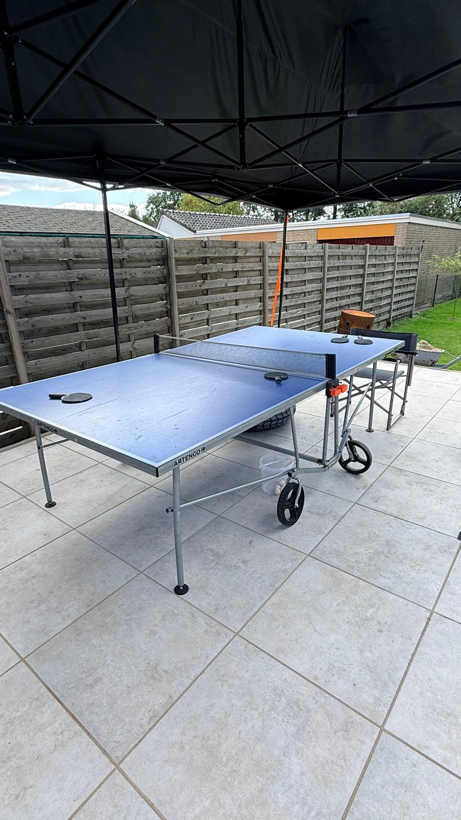 Artengo PPT 500 Outdoor Tafeltennistafel - Inklapbaar, Sport en Fitness, Tafeltennis, Ophalen of Verzenden, Gebruikt, Tafel Outdoor