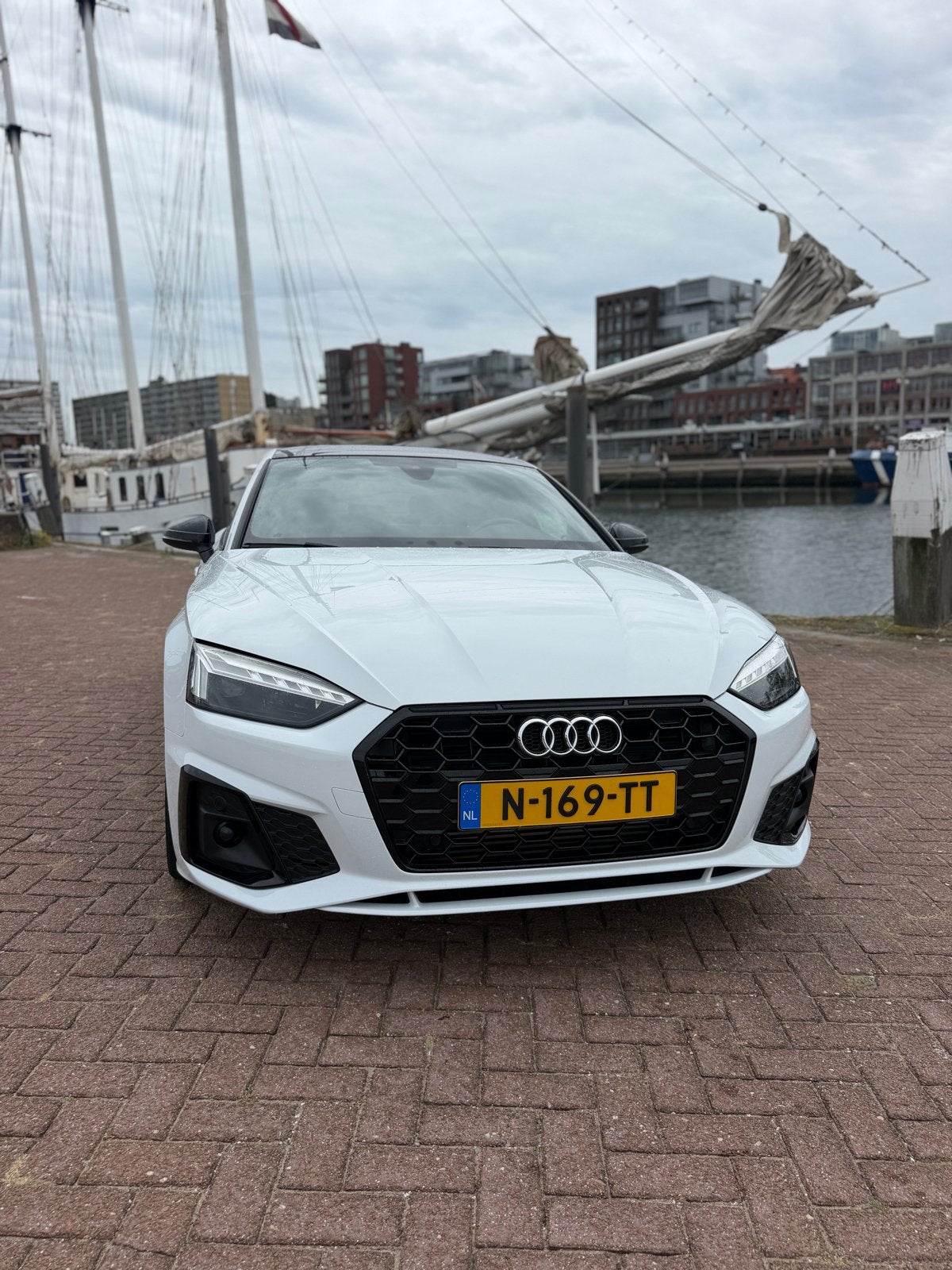 Audi A5 Sportback 40 TFSI204pk MHEV S-Line S Tronic 2022 Wit, Auto's, 4 cilinders, 1984 cc, Wit, Origineel Nederlands
