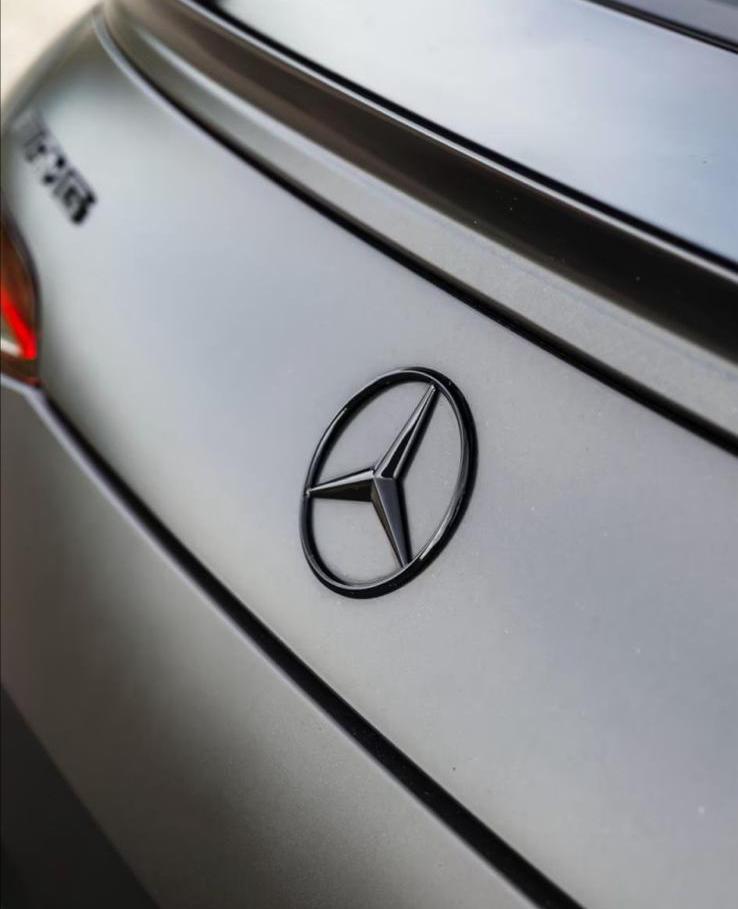 Mercedes-Benz Logo  achterklep logo Zwart - Ster Emblem 9 cm, Auto diversen, Ophalen of Verzenden