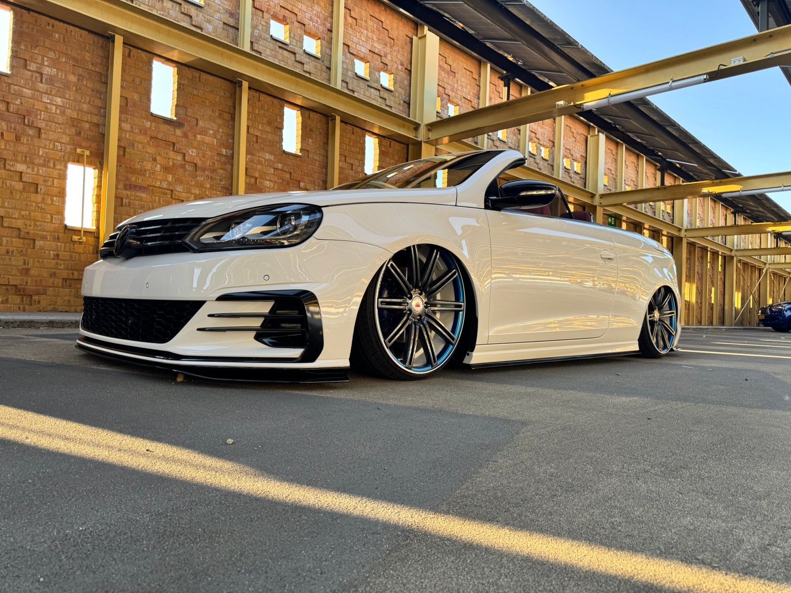 Custom Volkswagen Eos TCR Cabrio –Uniek gebouwd– R32 V6 3,2L, Auto's, Volkswagen, 3189 cc, Cabriolet, 4 stoelen, Wit