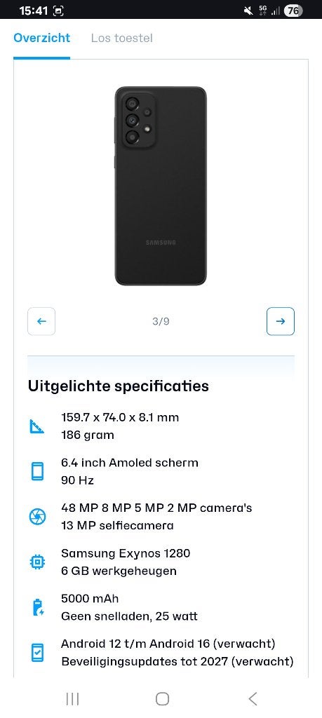 Samsung A34 Telefoon in MOOIE staat, Zwart, Refurbished, Ophalen of Verzenden, Zonder simlock