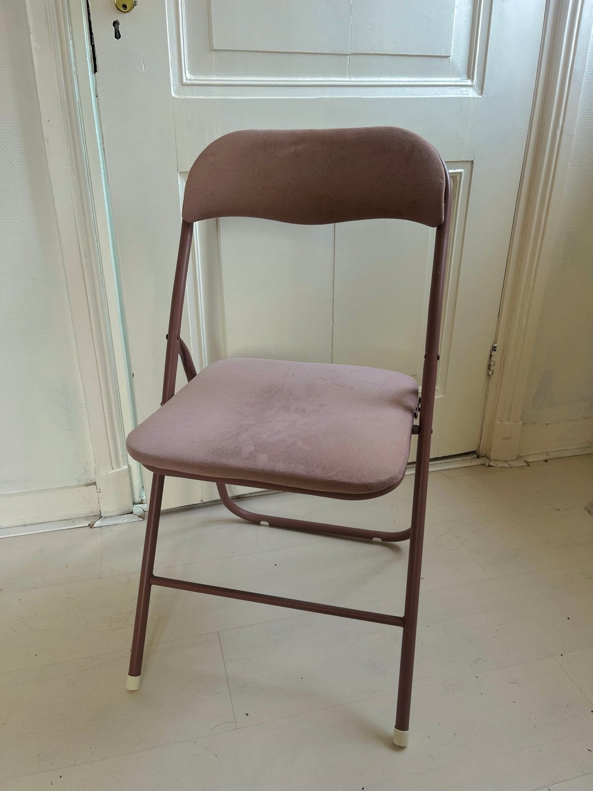 Jysk Inklapstoel Mauve / Oud Roze, Huis en Inrichting, Ophalen, Overige kleuren, Zo goed als nieuw, Metaal