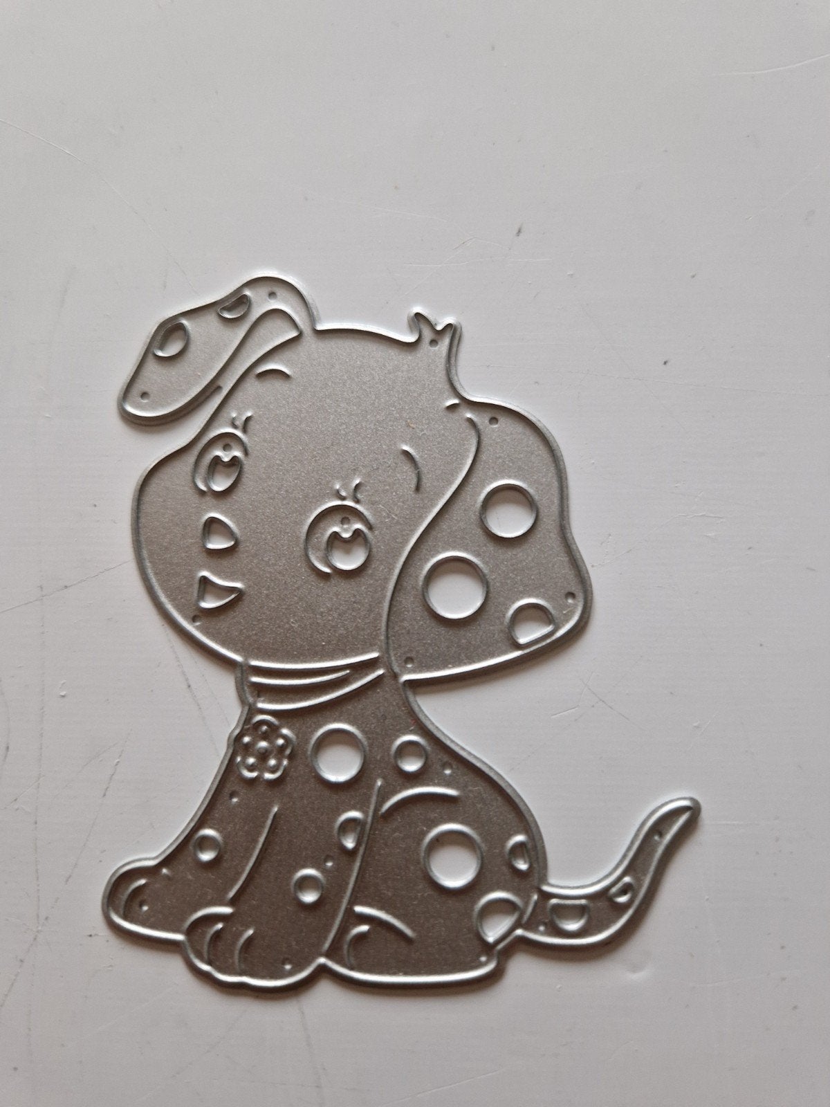 Snijmal Hondje Dalmatiër - Scrapbooking & Kaarten Maken, Zilver, Dieren, Zo goed als nieuw, Knutselmateriaal