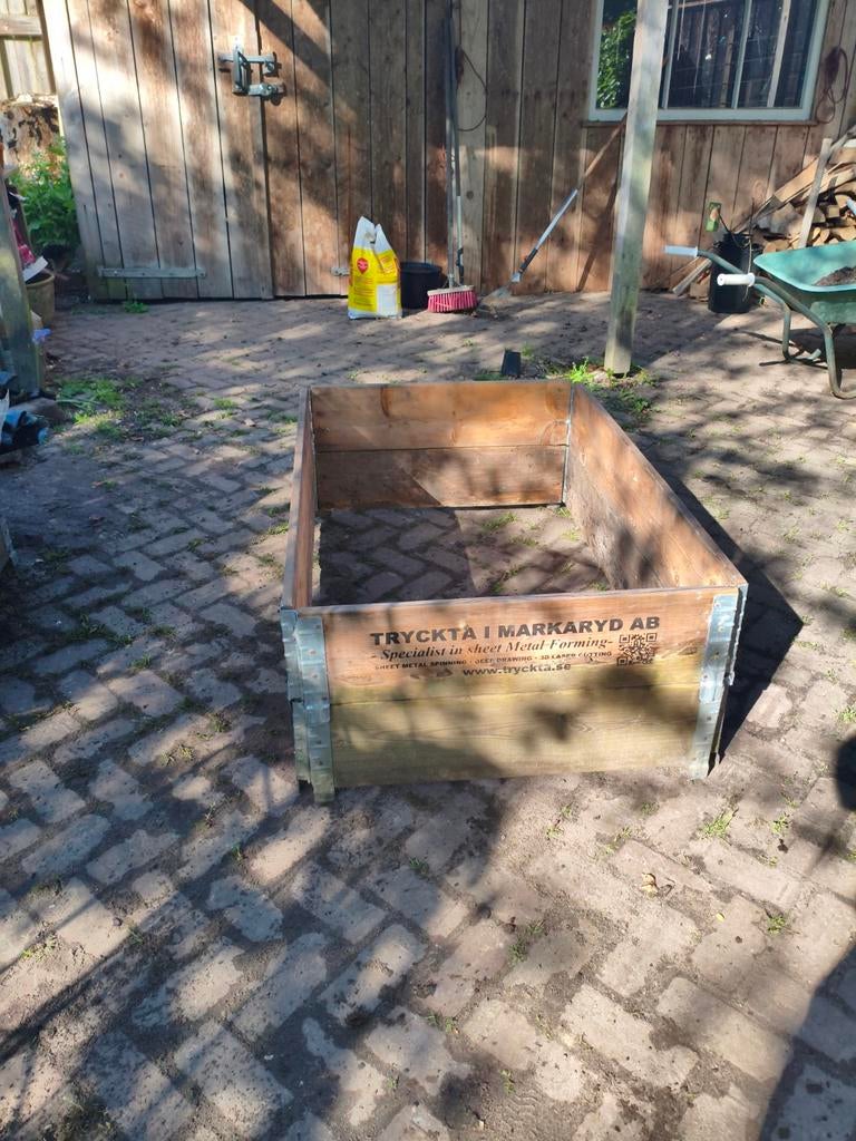 Houten plantenbak / moestuinbak, Tuin en Terras, Ophalen, Gebruikt, 100 cm of meer, Balkon