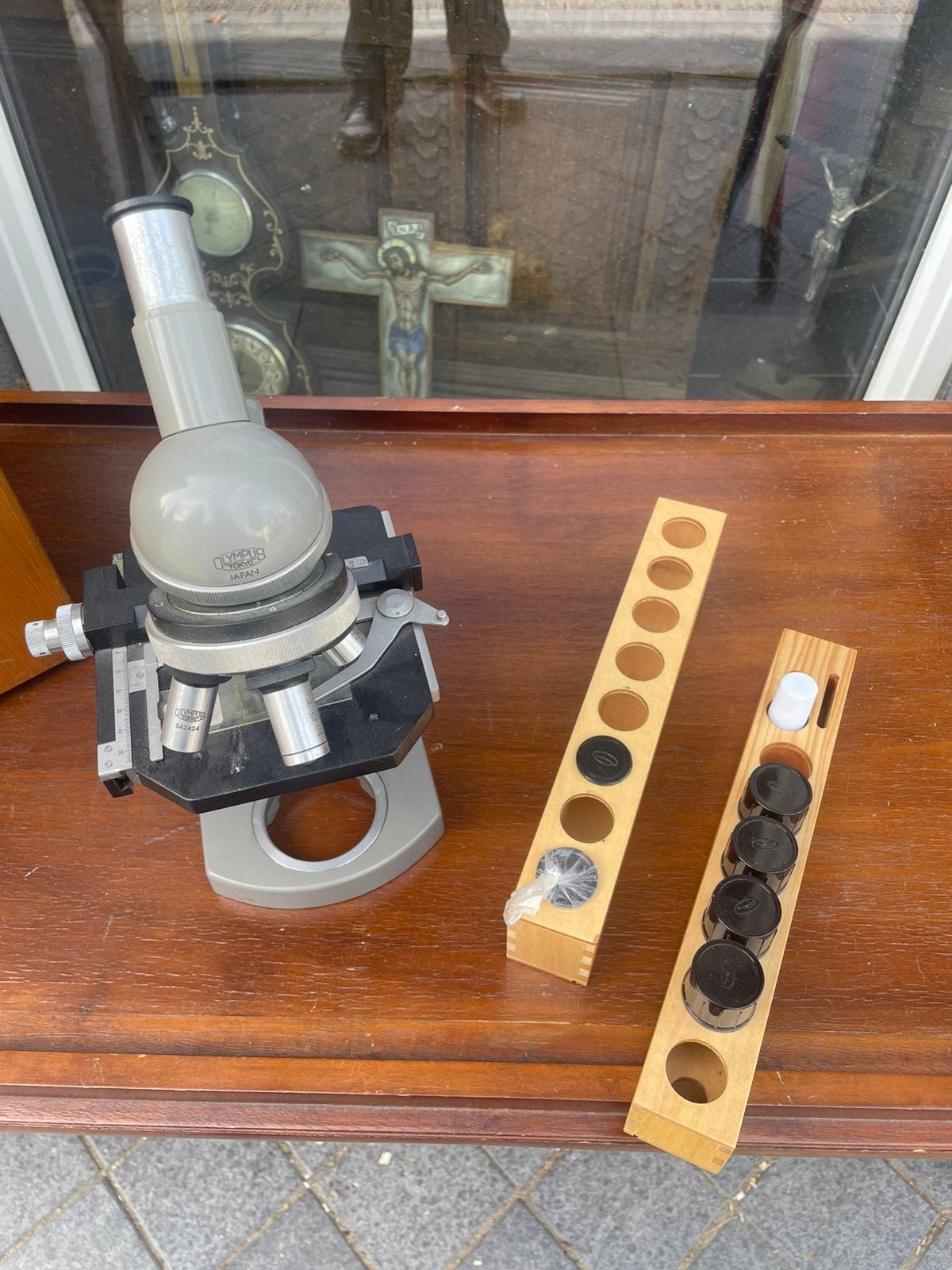 Vintage Olympus Tokyo microscoop ( huisarts ) met opbergdoos, Ophalen of Verzenden