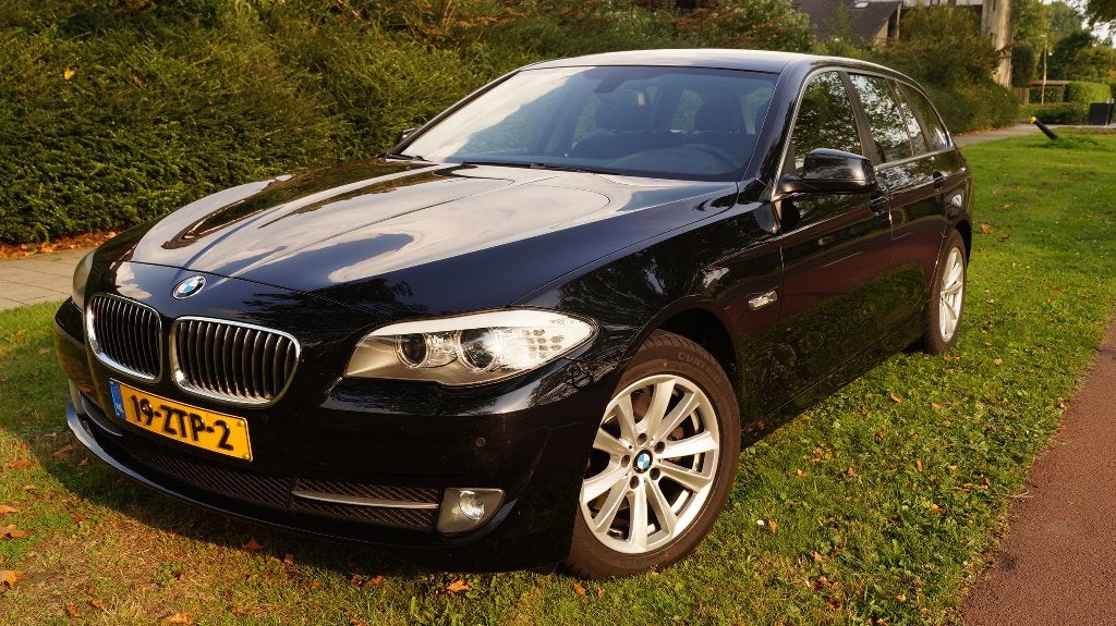 BMW 5-Serie 520D Touring 135KW 2013 Zwart, Auto's, 183 pk, Euro 5, Achterwielaandrijving, 1995 cc