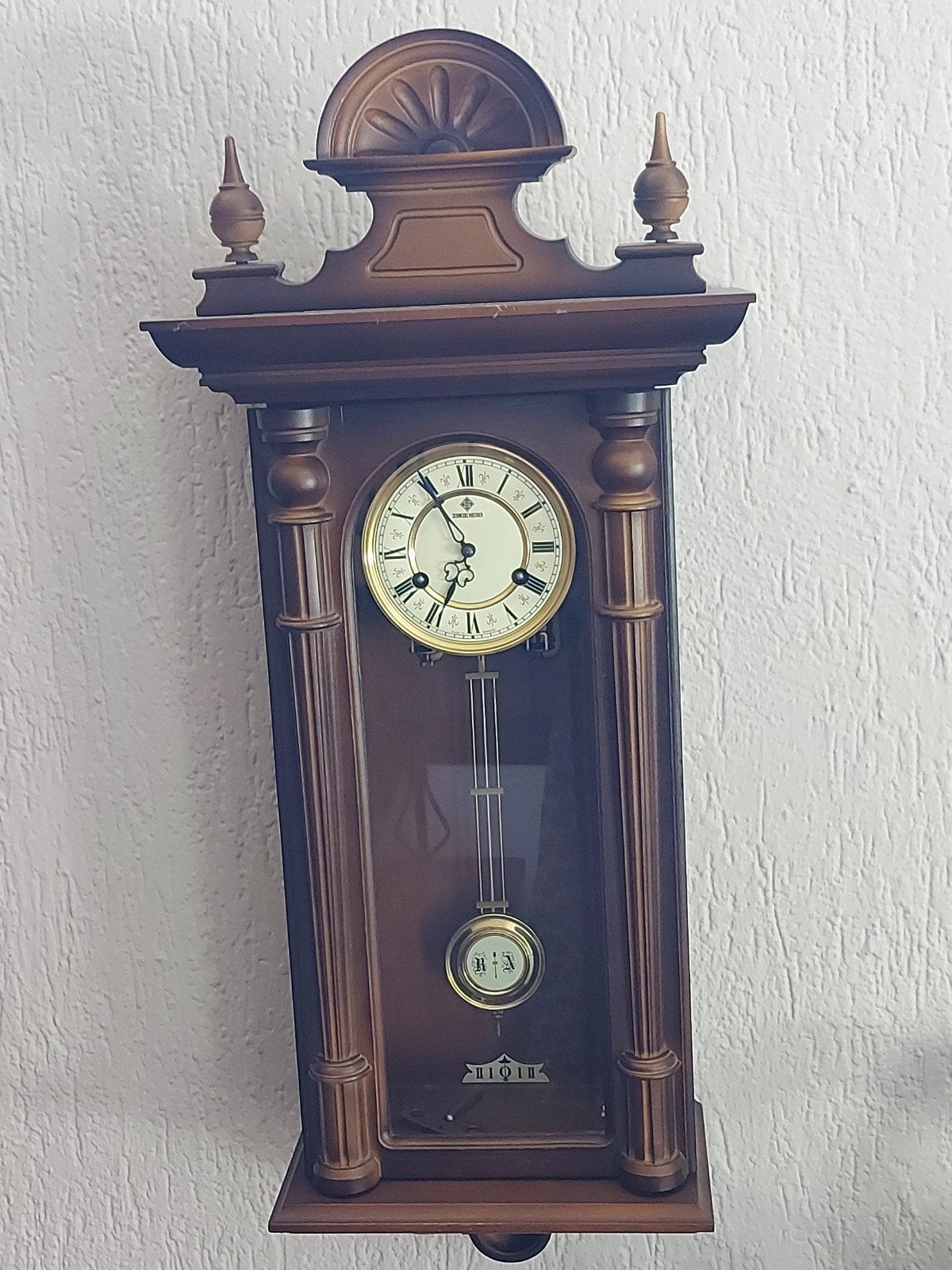 Schmeckenbecher wandklok met originele sleutel, Antiek en Kunst, Antiek | Klokken, Ophalen