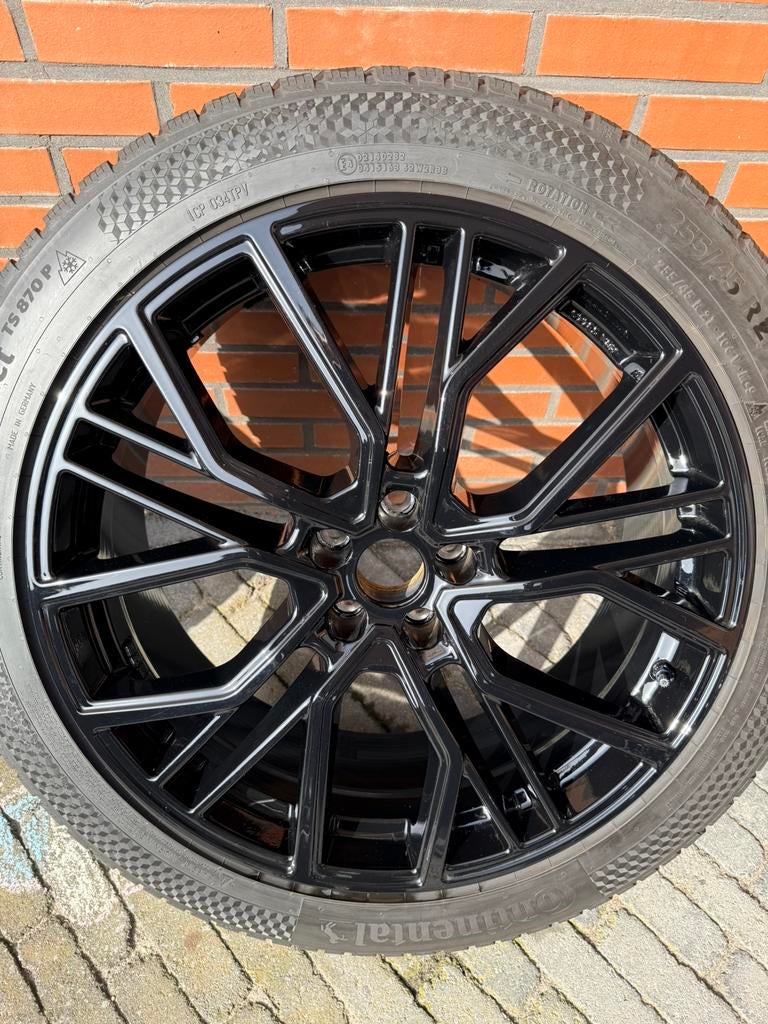 BRock B41 21 inch velg met Continental TS870P winterband., Ophalen, Gebruikt, 255 mm, Banden en Velgen