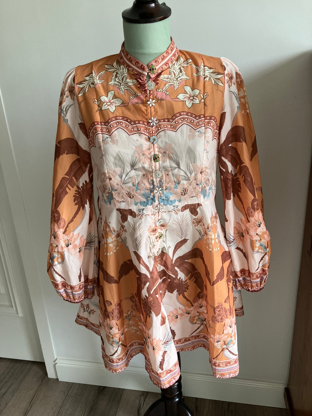 Vintage retro jurkje maat M, Ophalen of Verzenden, Zo goed als nieuw, Maat 38/40 (M), Boven de knie