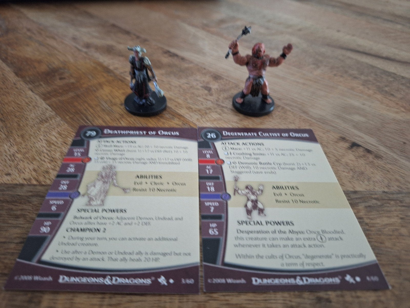 D&D Miniatuur Set: Deathpriest of Orcus & Degenerate Cultist, Ophalen of Verzenden, Zo goed als nieuw