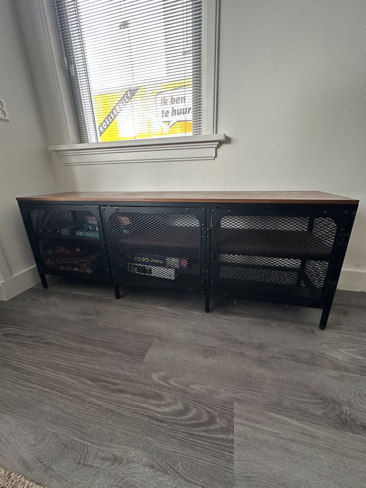 Industriële TV-meubel/dressoir 150x54x36 cm, Ophalen, Gebruikt, 100 tot 150 cm, 25 tot 50 cm
