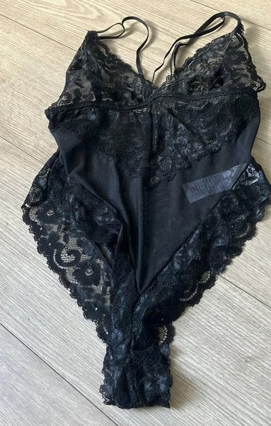 Lingerie body kant maat s zwart shein, Ophalen of Verzenden, Zwart, Body of Korset
