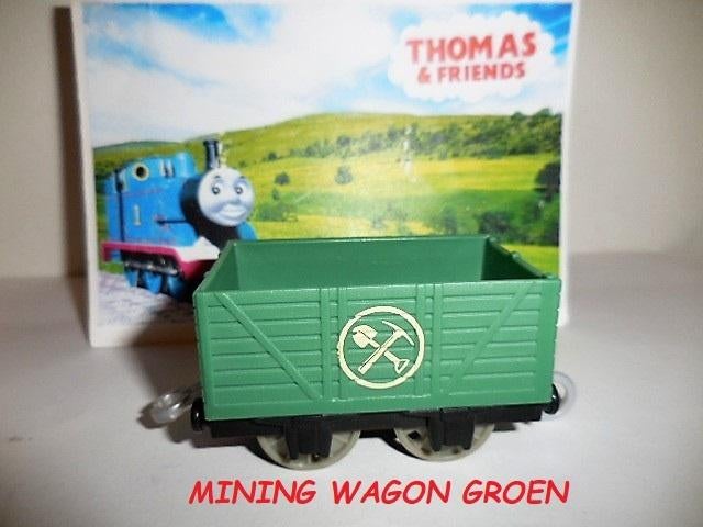 Trackmaster Thomas de Trein, Mining Wagon Groen, Kinderen en Baby's, Speelgoed | Thomas de Trein, Zo goed als nieuw, Ophalen of Verzenden