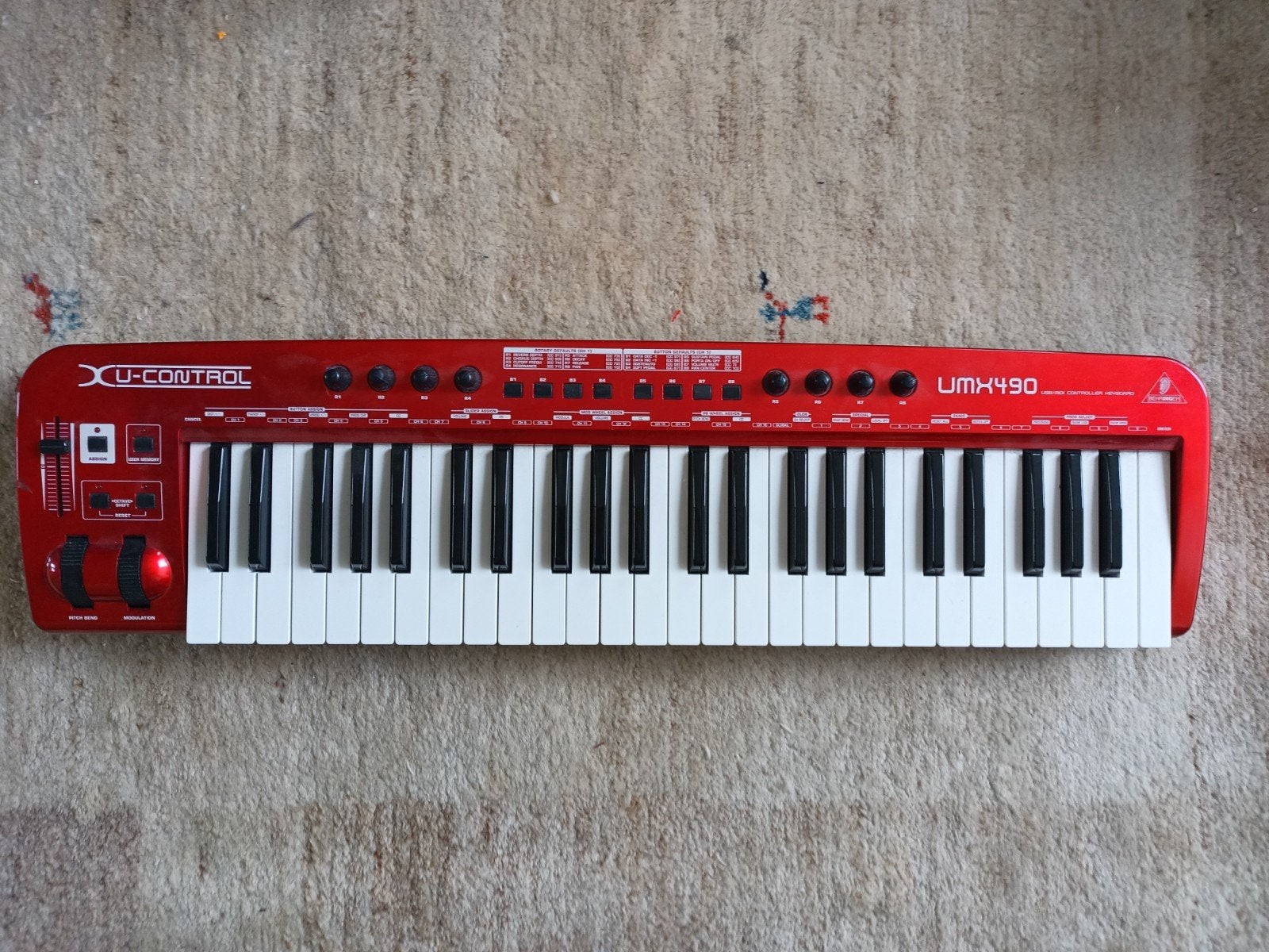 Behringer U-control UMX490 MIDI keyboard, Ophalen of Verzenden, Zo goed als nieuw