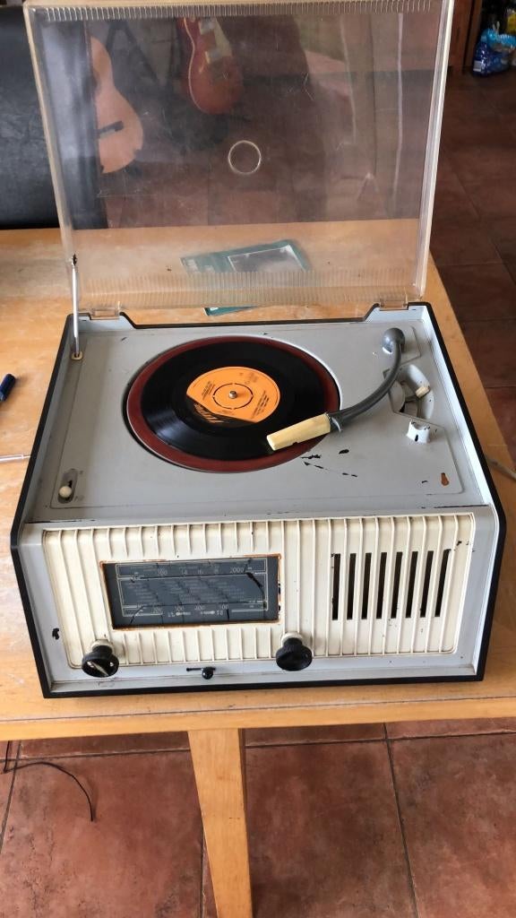 vintage Philips tafel-radiogrammofoon type  HX348A, Ophalen of Verzenden, Gebruikt, Philips