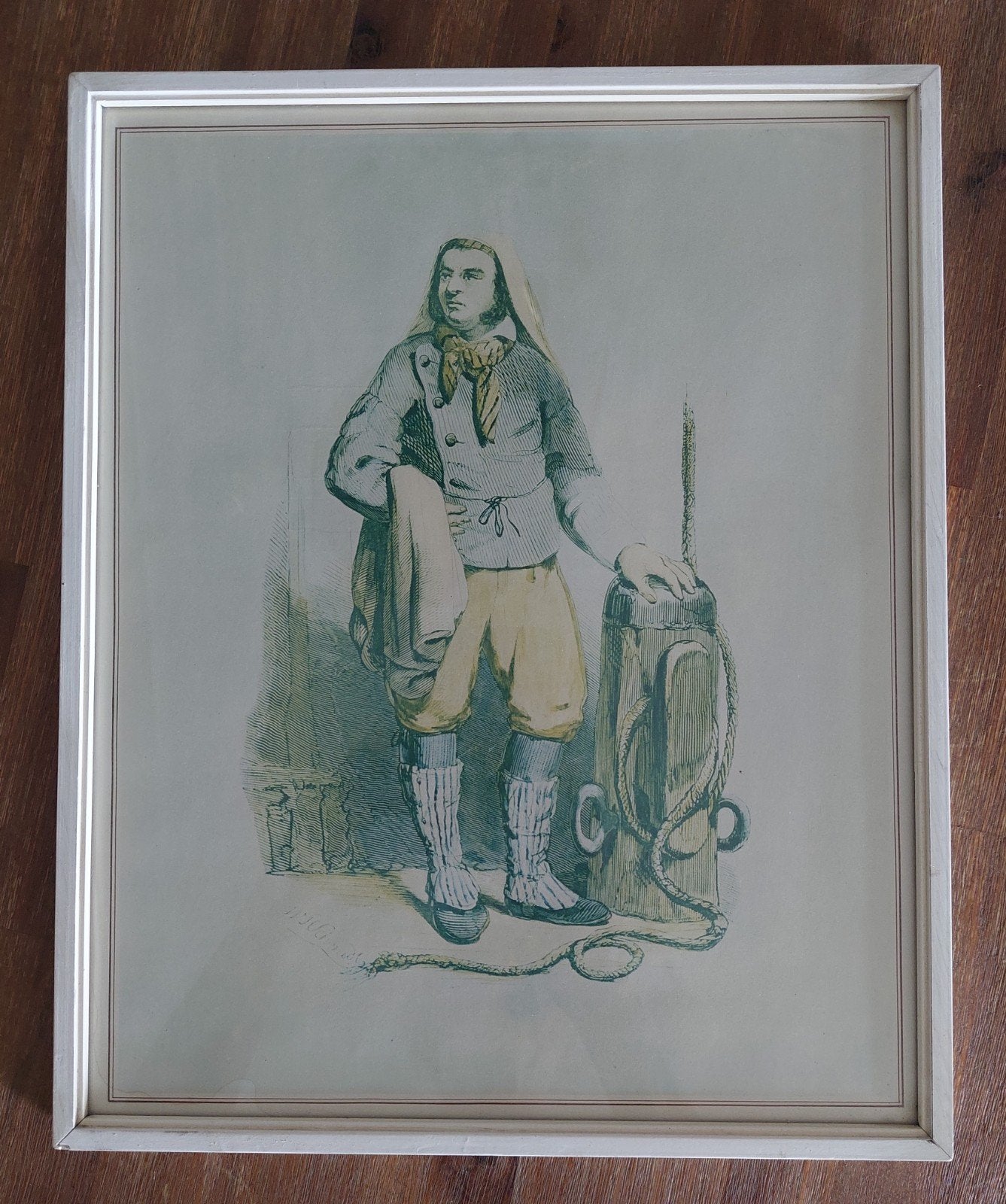 De Zakkendrager - Rotterdamse Haven, Antiek en Kunst, Ophalen of Verzenden, Print, Prent, Achter glas