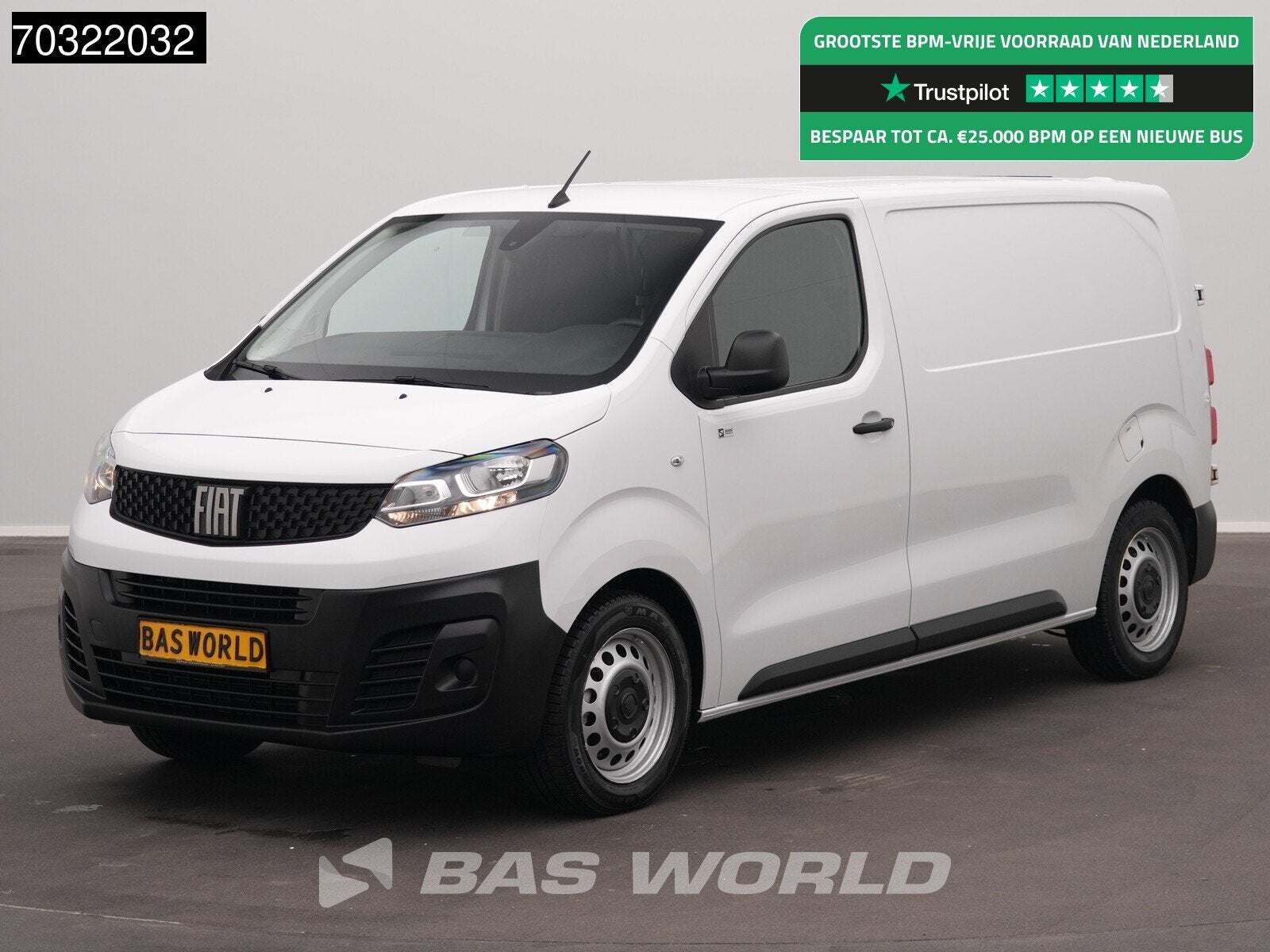 Fiat Scudo 144pk L2H1 Airco Cruise Parkeersensoren Euro6 L2, Stof, Gebruikt, 4 cilinders, Wit