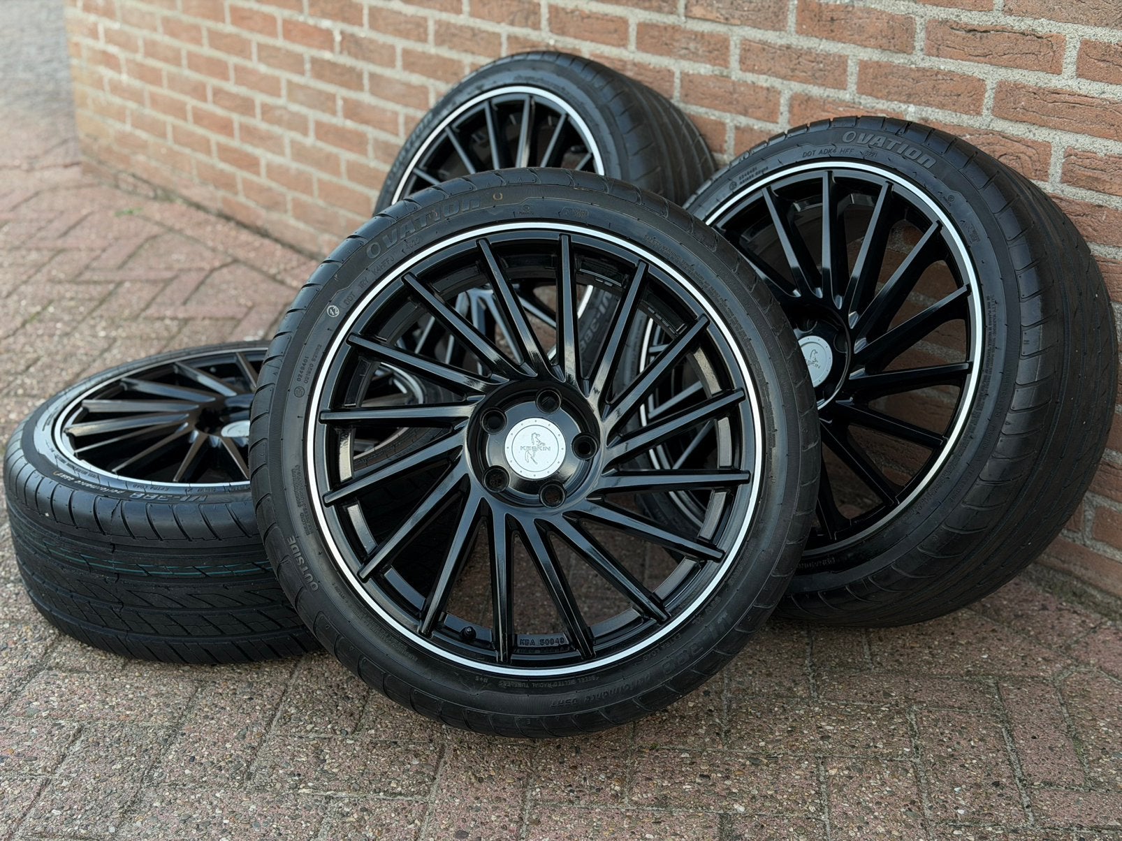 5x112 - 18 INCH - KESKIN VELGEN + BANDEN - VW - AUDI - SEAT, 18 inch, Gebruikt, Banden en Velgen, Ophalen of Verzenden