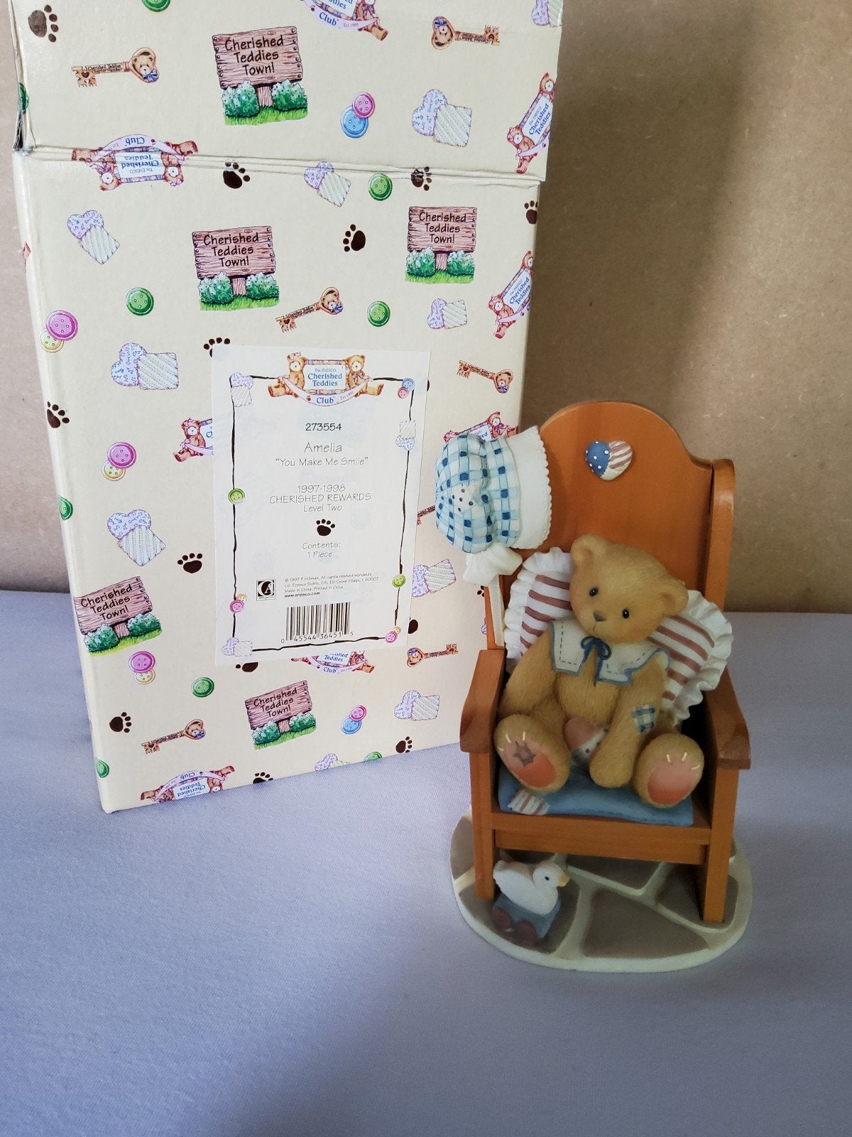 Cherished teddie Amelia, Verzamelen, Beren en Cherished Teddies, Ophalen of Verzenden, Zo goed als nieuw, Beeldje, Cherished Teddies