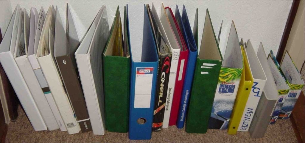 Ordners Opberg mappen A4 en kleiner + Archief lades / dozen, Diversen, Schrijfwaren, Ophalen, Gebruikt
