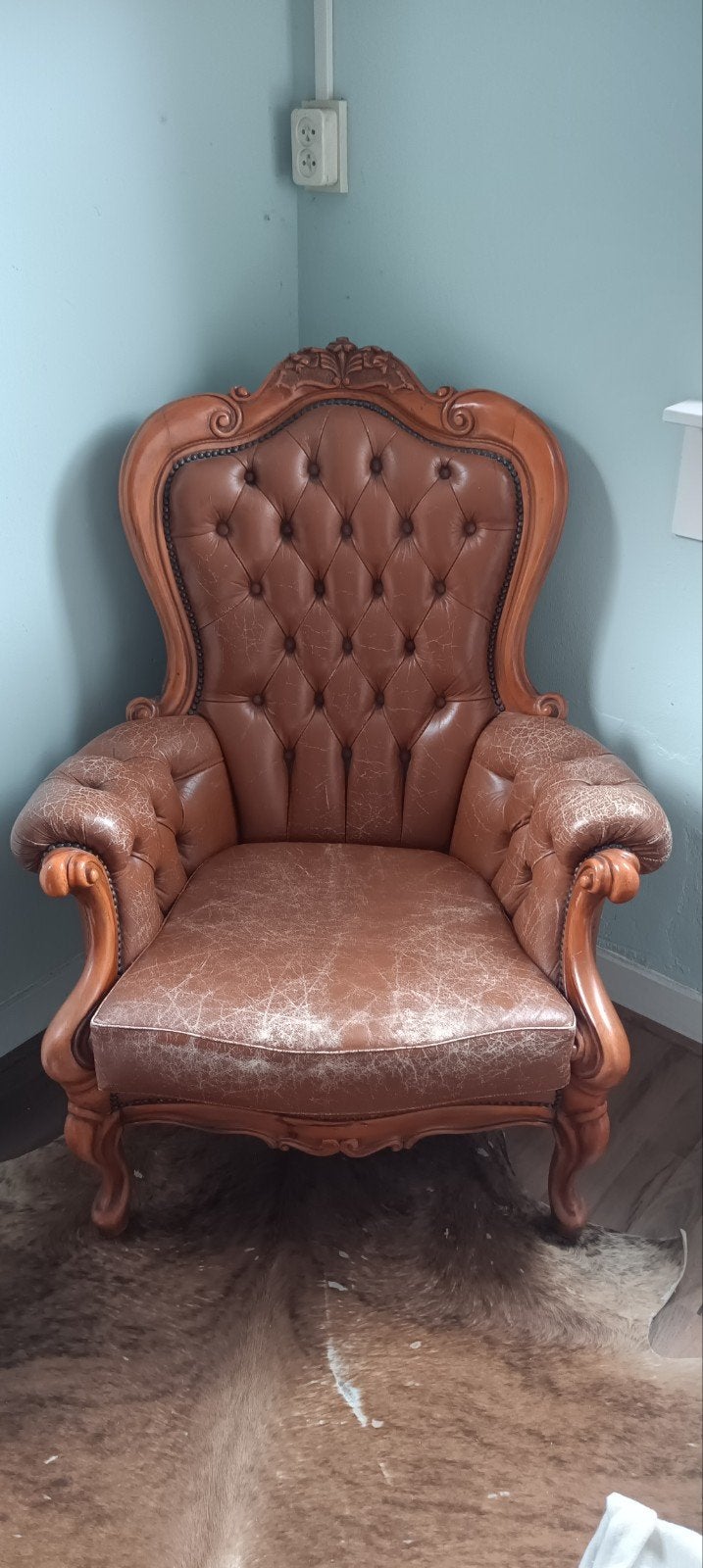 Oorfeauteuil/damesstoel Chesterfield (stijl?), Ophalen