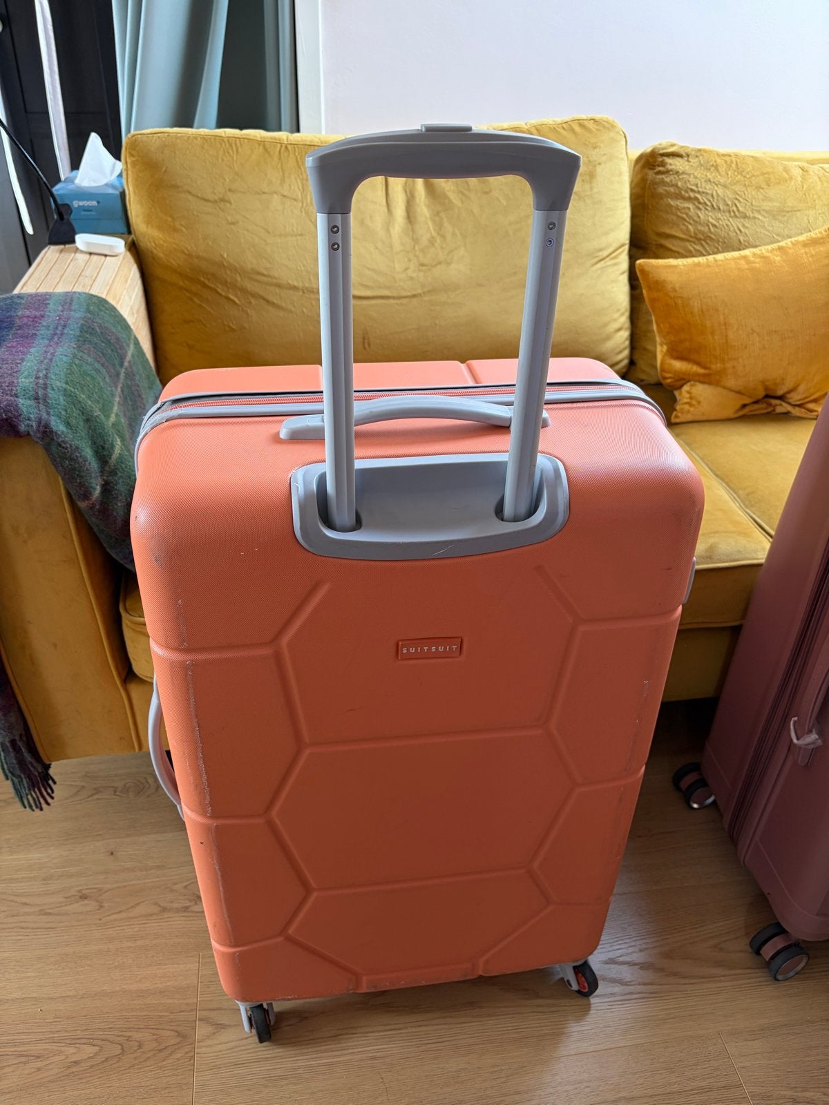 Grote Suit Suit harde koffer - Oranje, Ophalen, 30 cm of meer, Gebruikt, Minder dan 35 cm